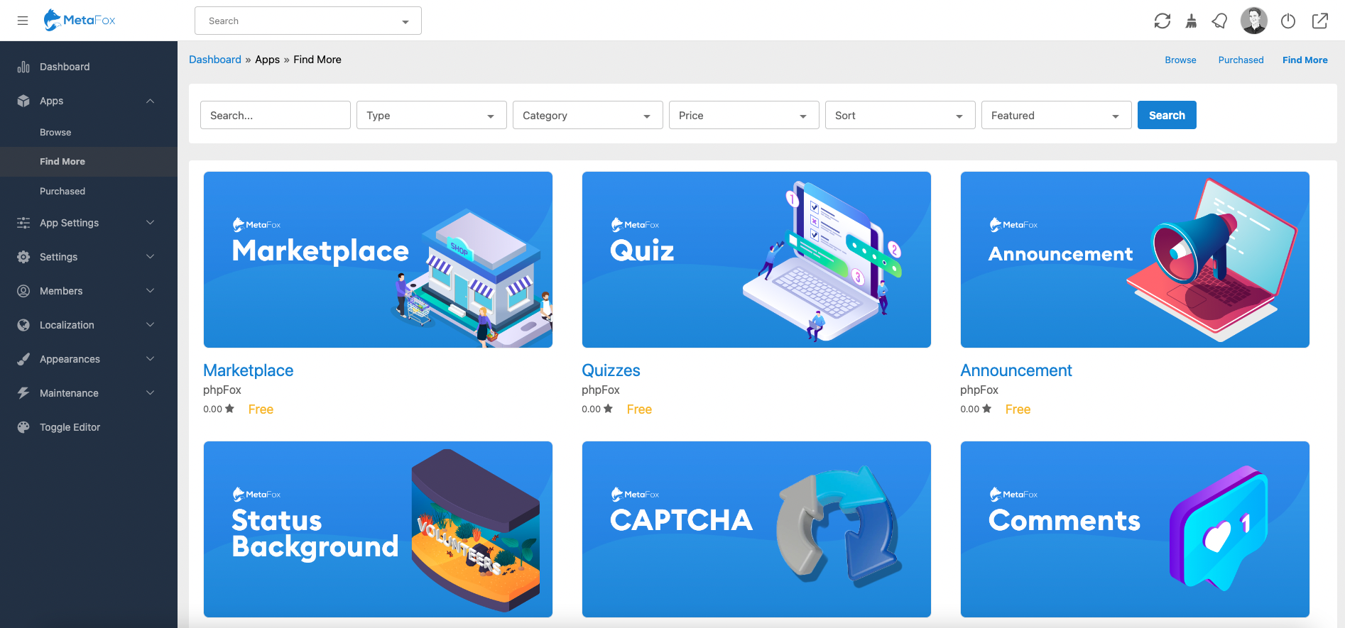 Purchase apps – phpFox User Manual