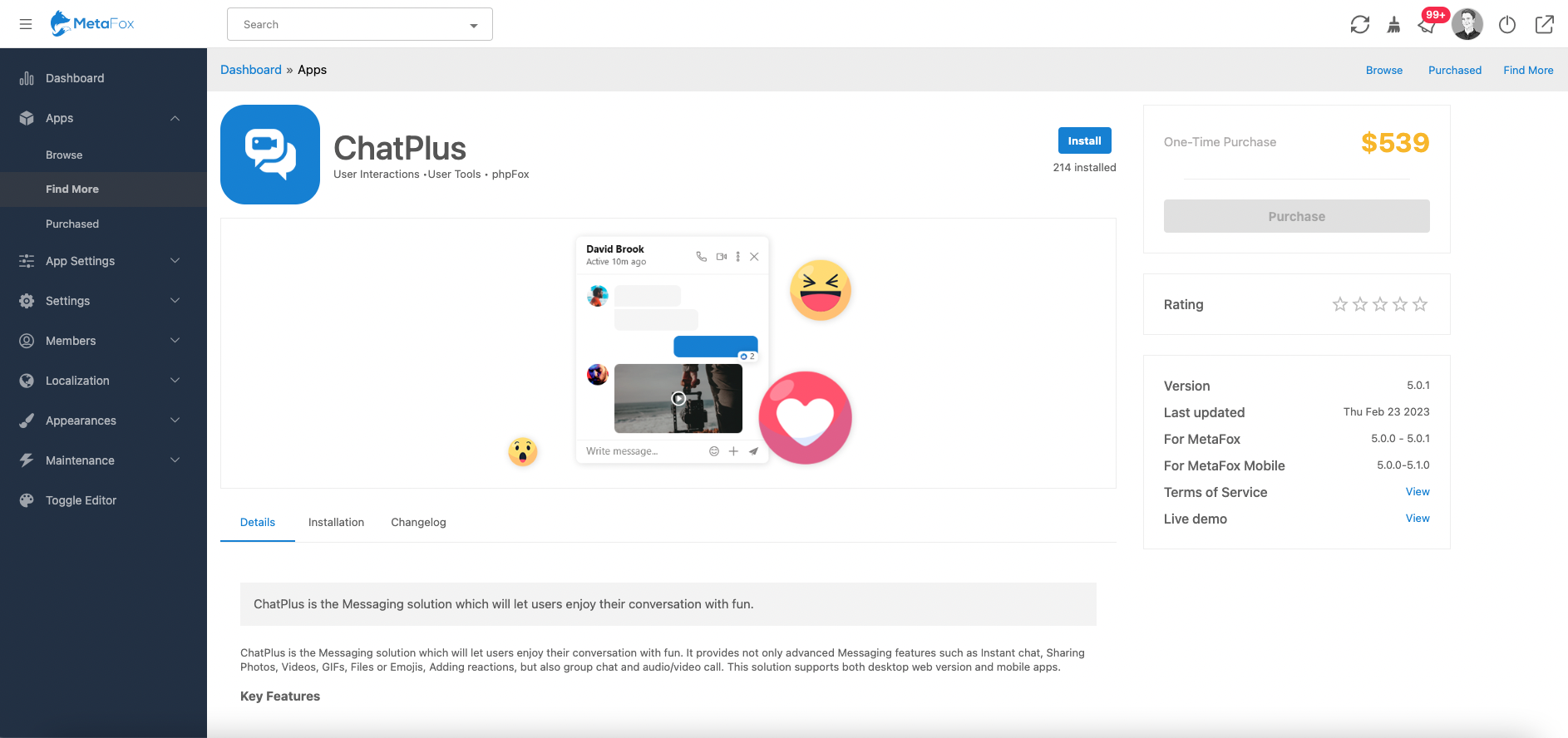 Purchase apps – phpFox User Manual