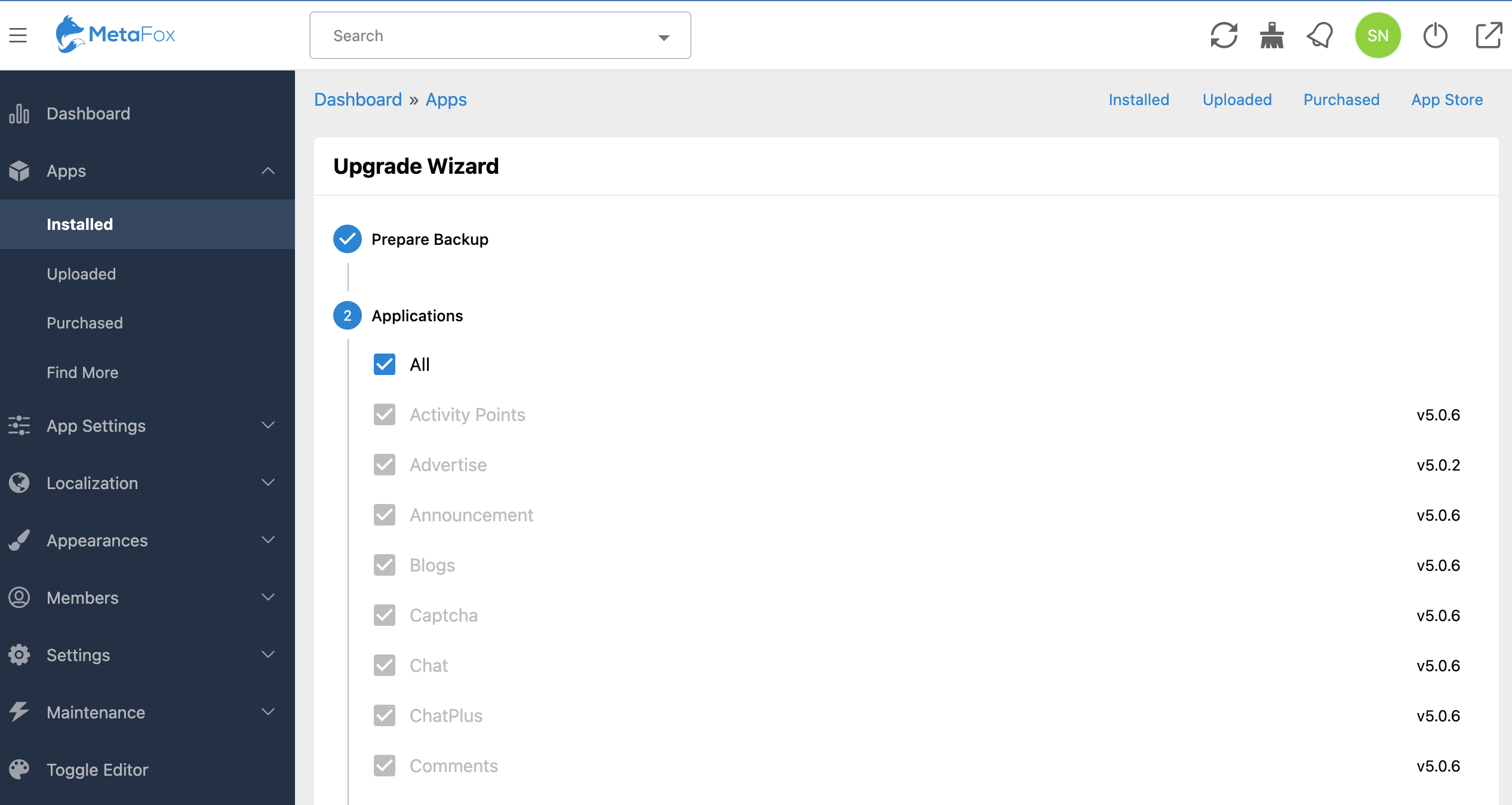 Update MetaFox – phpFox User Manual