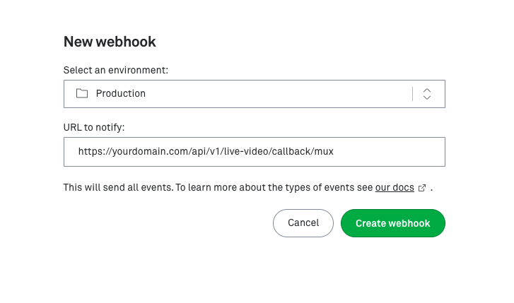 Live Streaming - Set up Mux – phpFox User Manual
