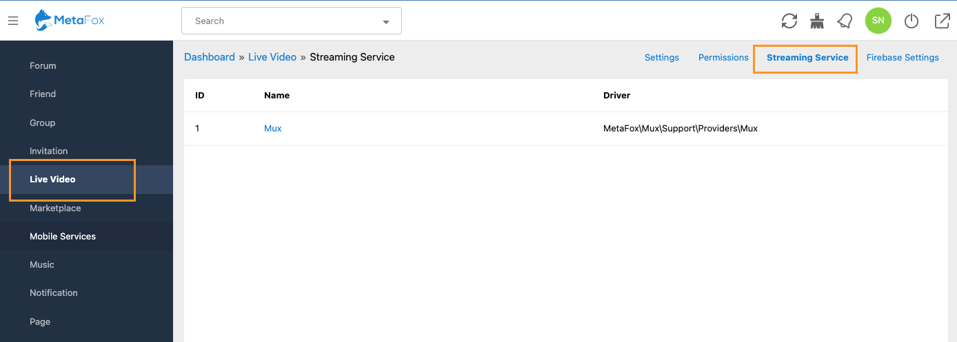 Live Streaming - Set up Mux – phpFox User Manual