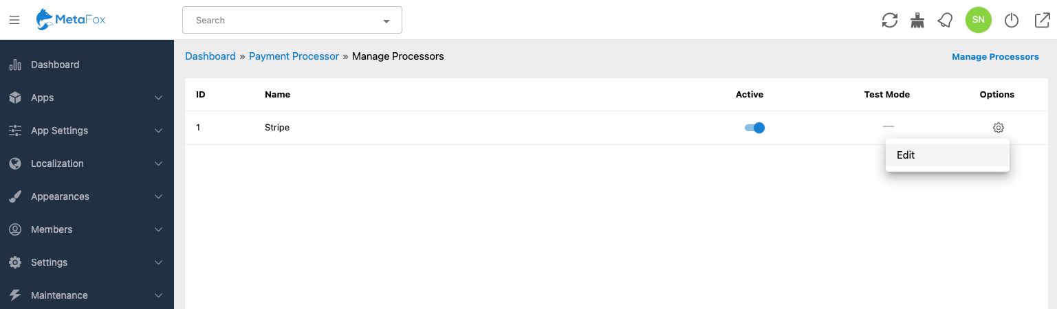 Set up payment processor – phpFox User Manual