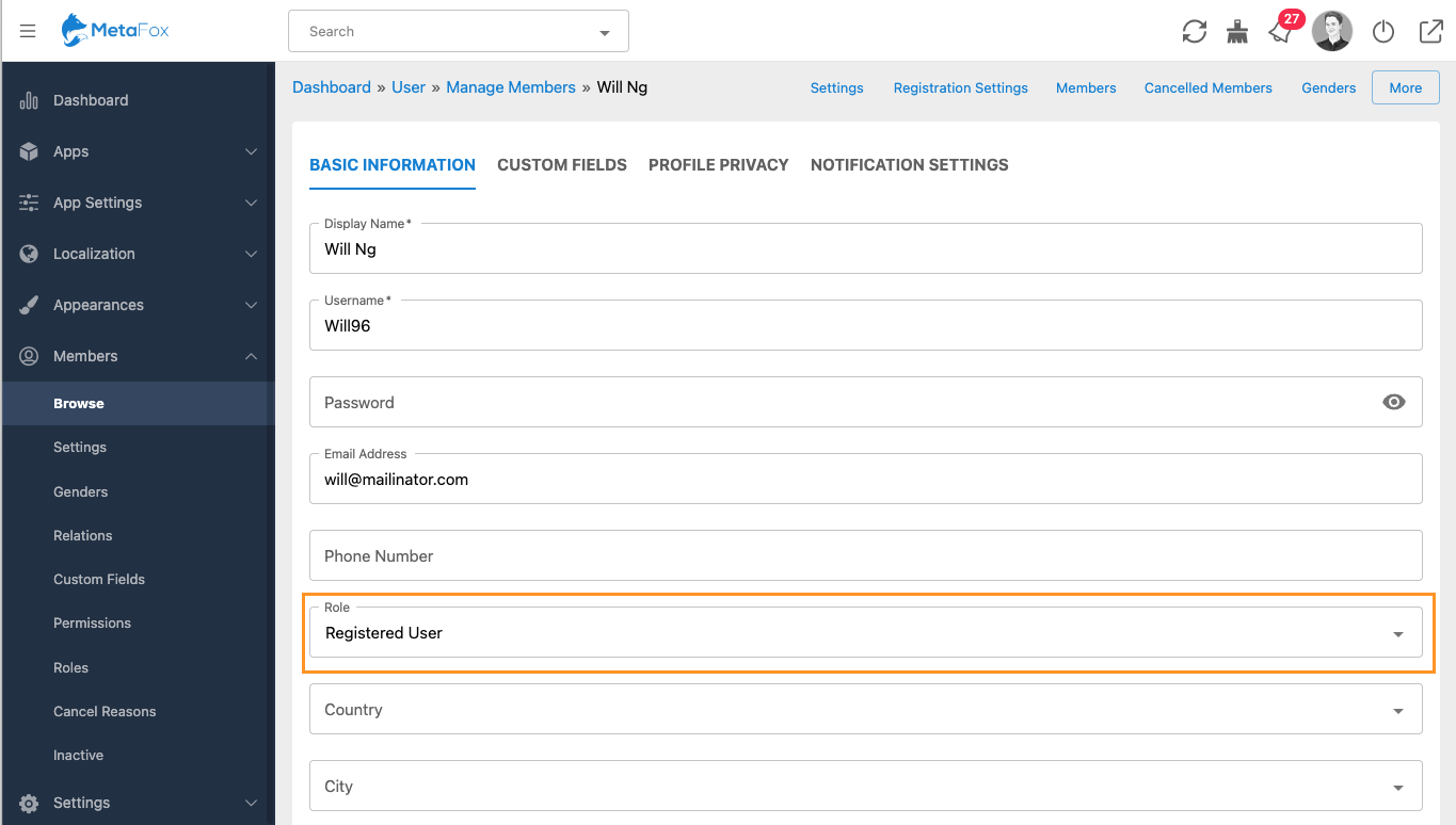 Assign users to certain roles – phpFox User Manual