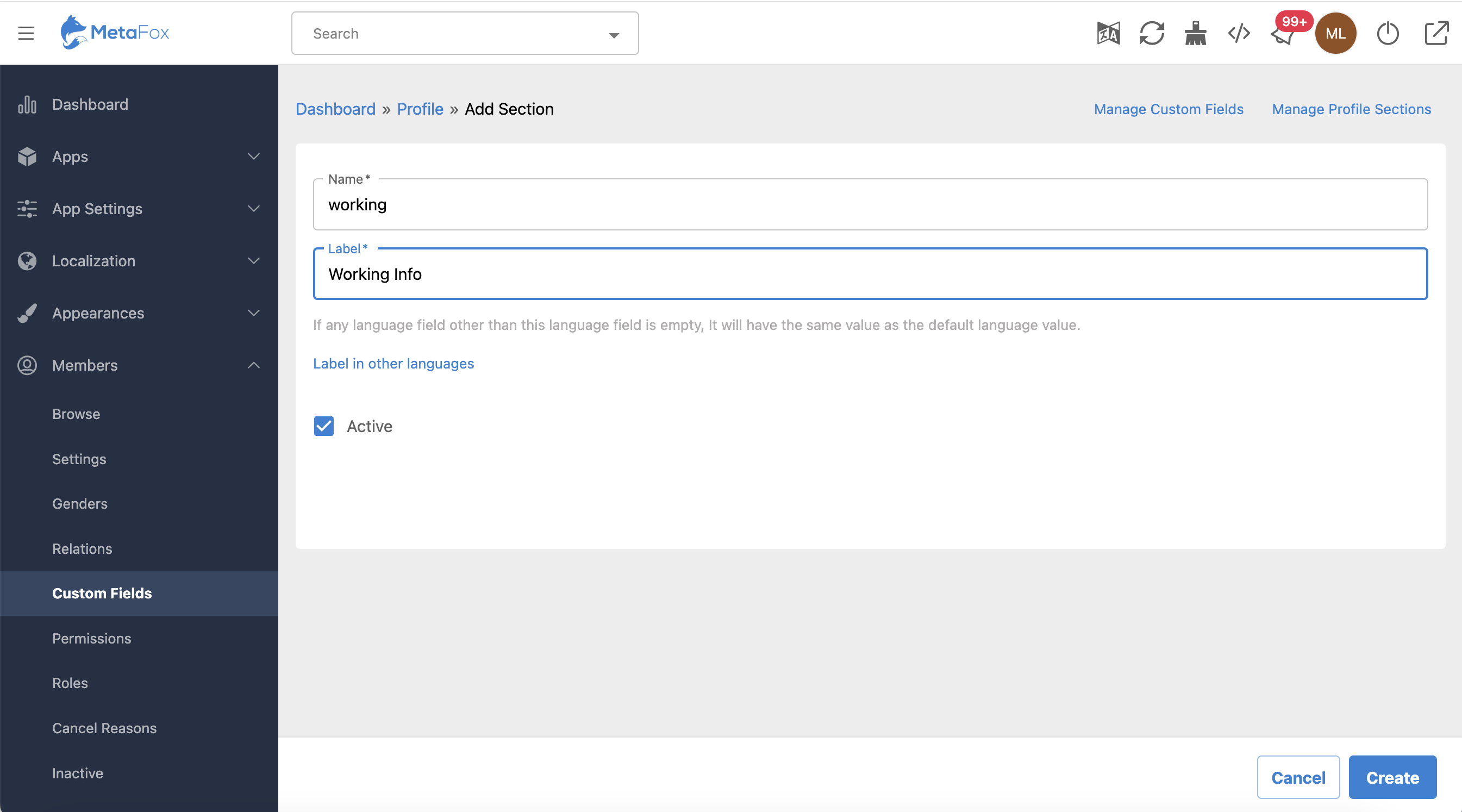 Add and edit Custom Fields – phpFox User Manual